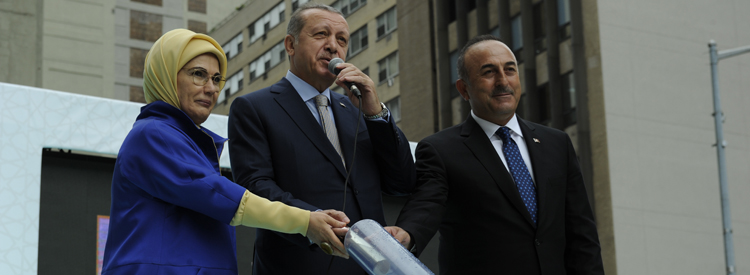 President Erdogan lays the foundation of the new Turkish Cultural Center being constructed in New York by IC İçtaş Construction 